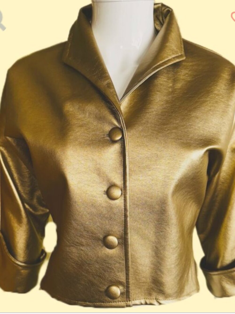 Freddies of Pinewood Gold Shirley Women's Cropped Jacket - Medium